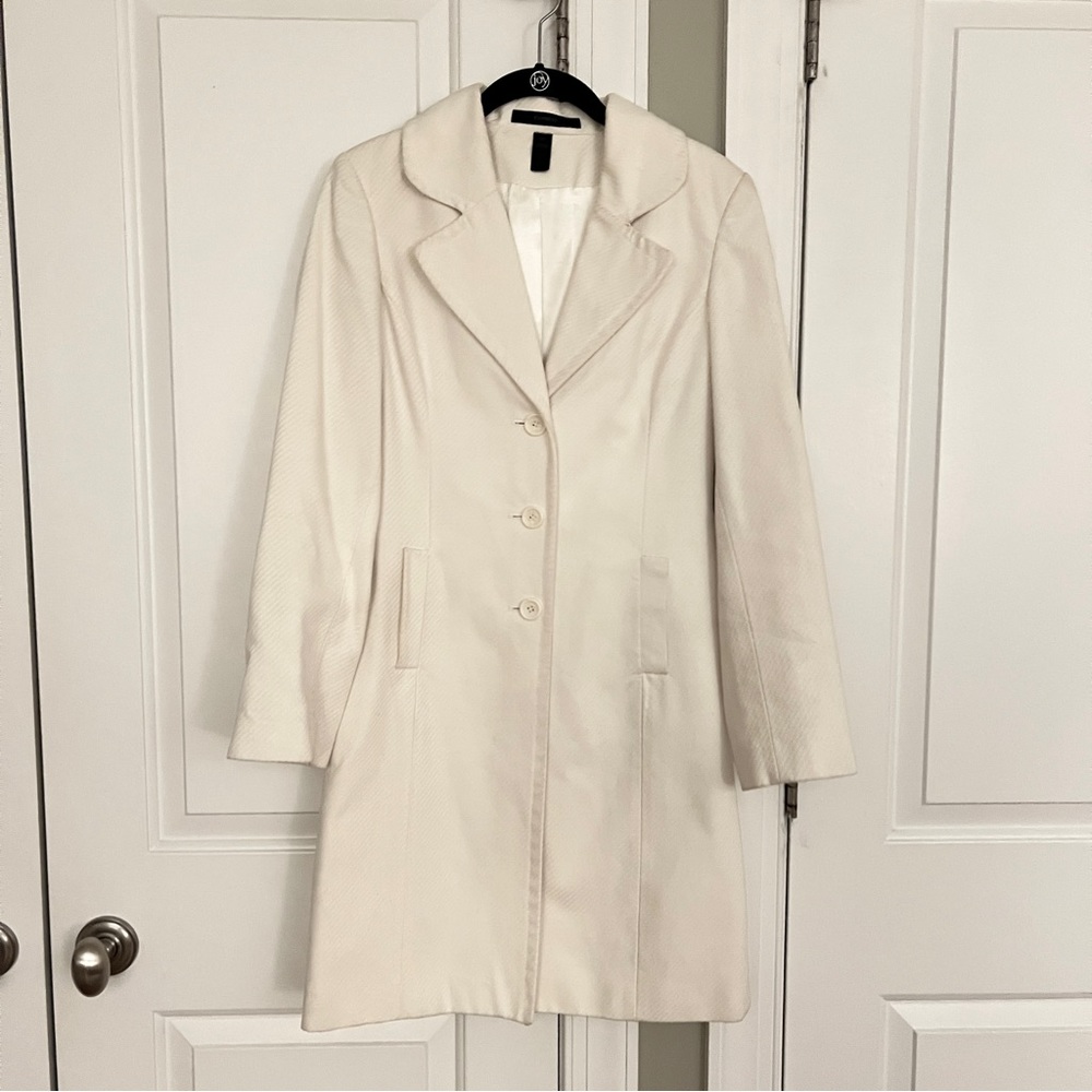 Express White Twill XS Coat